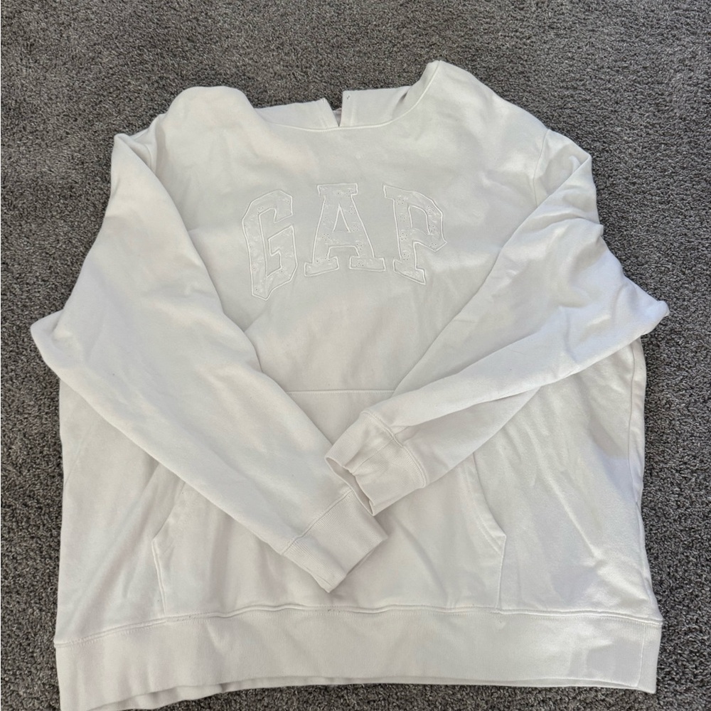 GAP White floral logo Sweatshirt